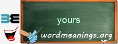 WordMeaning blackboard for yours